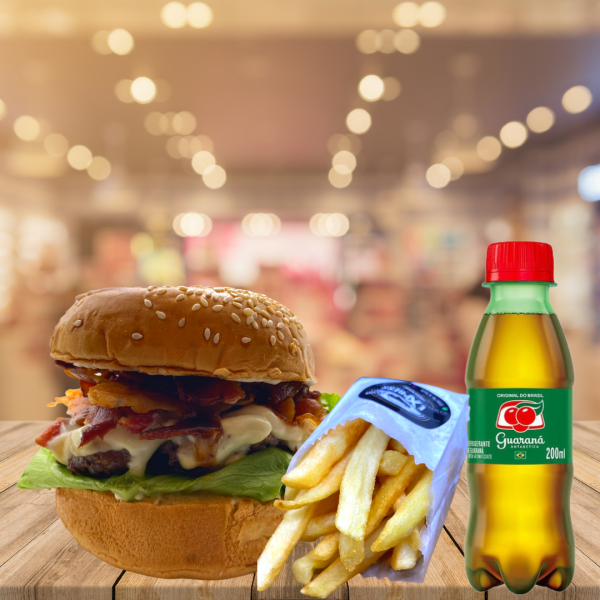 Combo Crocante (Bacon + Fritas+Guaraná 200ml)