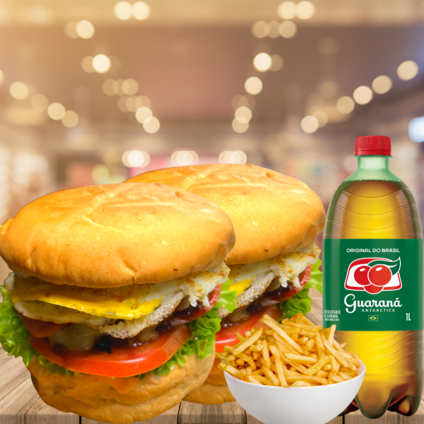Combo Eggs  (2 X Eggs + Fritas+ Guaraná 1 L)