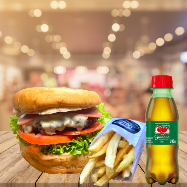 Combo Salada (X Salada+ Fritas+ Guaraná 200ml)
