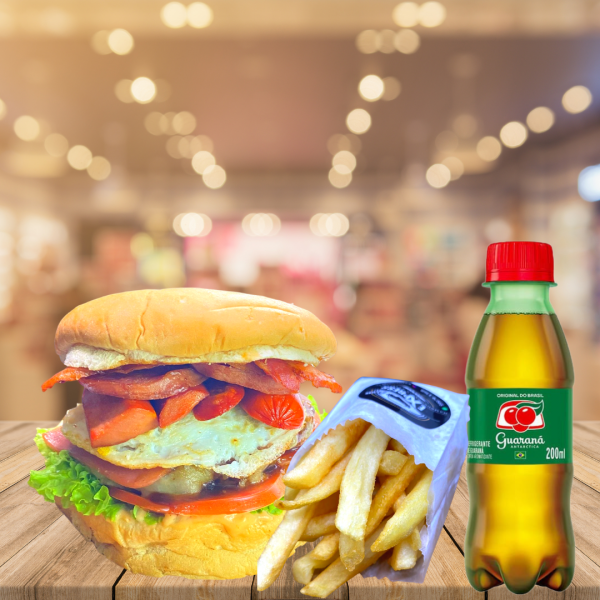 Combo Tudão (X tudo+ fritas+ Guaraná 200ml)