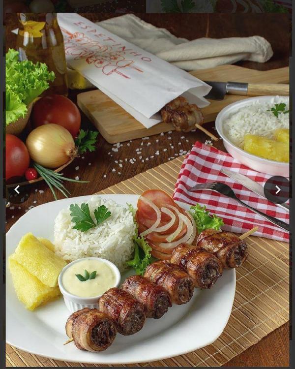Espeto simples de Filé com Bacon