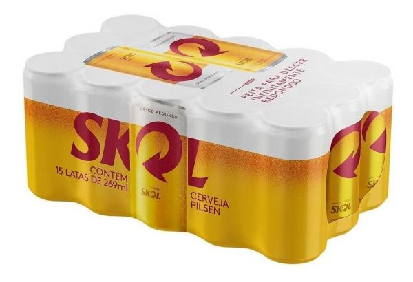 Skol 269ml caixa com 15 unidades